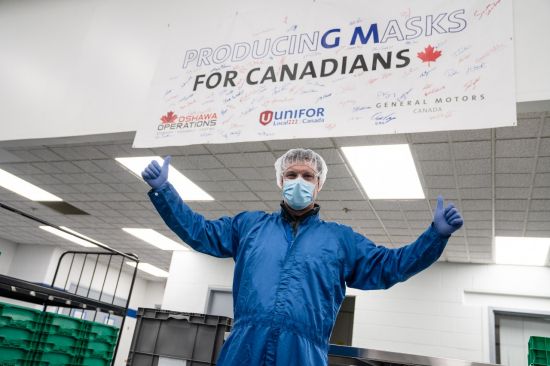 GM Oshawa plant to make 10M masks for Government of Canada