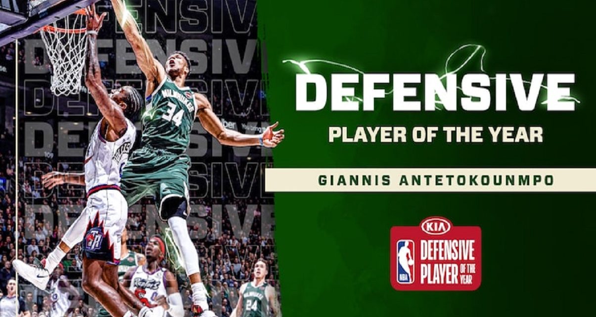 Milwaukee’s Giannis Antetokounmpo Wins 2019-20 Kia NBA Defensive Player of the Year Award